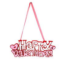 bromrefulgenc Hoilday Hanging Sign,Wall Decor,Non-Woven Happy Valentines Wall Door Pendant Hanging Sign Garden Party Decor