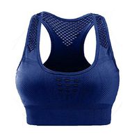 Ugood 2019 Sports Bra Sports Professional Anti Vibration Stylish Yoga Training Running Padded Sleep Bra Underwear (Size:M, Blue)