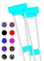 Crutcheze Premium USA Made Crutch Pad and Hand Grip Covers | Comfortable Underarm Padding Washable Breathable Moisture Wicking Anti-Bacterial - Accessories for Adult & Youth Crutches (Turquoise)