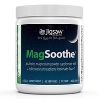 MagSoothe Jar - High-Quality Magnesium Glycinate Powder Drink Mix – Tart Raspberry Lemonade Magnesium Powder – Calm & Better Sleep Supplement – 60 Servings (Jar)