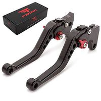 FXCNC Racing CNC Aluminum Short Adjustable Brake Clutch Levers for YAMAHA Warrior Raptor 350 YFM350 2002-2004,Raptor YFM660 01-05,TTR125L/LE/LW 00-16,Banshee 350 02-06,XT660/R/X 04-13