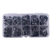 YouCY 80pcs Fishing Rod Guides Tip Rings Stainless Steel Repair Kit With Case, Fishing Supplies Accessory Nice Gift For Fishmen