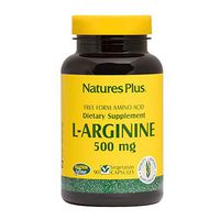 NaturesPlus L-Arginine - 500 mg, 90 Vegetarian Capsules - Amino Acid Supplement, Supports Muscle Growth and Recovery, Promotes Brain Function & Energy Production - Gluten-Free - 90 Servings