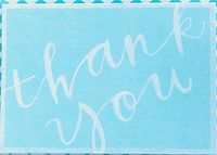 Light Blue Boxed Thank You Note Cards and Decorated Envelopes- 10 Blank Note Cards and Light Blue Chevron Stripe Envelopes