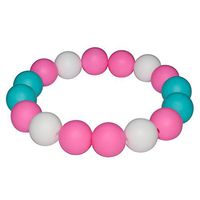 Chewy Kids' Sensory Fidget Bracelets - Chewelry by Munchables (White/Pink/Aqua)