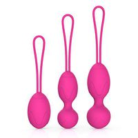 Kegel Exercise Weight Balls Doctor Recommended Ben Wa Balls for Women Bladder Control & Pelvic Floor Exercises for Beginners Tightening & Advanced Silicone Kegel Balls (Pink)