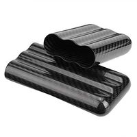 Cigar Case - Carbon Fiber Cigar Case Humidors 3 Tubes Cigar Holder Storage Box Travel Case