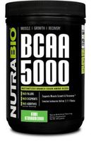 NutraBio BCAA 5000 Instantized Branch Chain Amino Acids- Kiwi Strawberry (400 Grams)