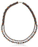 Elegant Womens Hematite Magnetic Therapy Necklace with Healing Stones Pain Relief for Neck Arthritis Migraine Headaches Shoulders and Back (Regular, Tiger Eye)