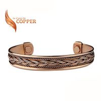 Copper Therapy Pure Copper Bracelet for Arthritis, Carpal Tunnel, and Joint Pain Relief Unisex Design