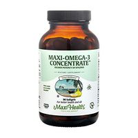 Maxi-Health Omega-3 Fatty Acids Concentrate - Fish Oil - 2000mg - 90 Gel Capsules - Kosher