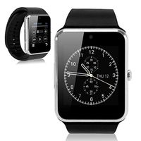 Gt08 Bluetooth Smart Watch Phone Touch Screge Android Mobile Phone (GT08 Silver Black Band)