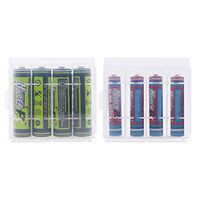 HyperPS NiZn 1.2v AA - 1200mAh, AAA -600mAH High Voltage Rechargeable Batteries with Battery Storage Box (Combo for 4pcs AA, 4pcs AAA, 2pcs Battery Boxes)