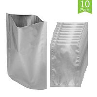 10 Pack Large Mylar Bags,Gallon recloseable Bag for Long Term Emergency Food Storage, Self Sealing Storage Supplies 24''*19''