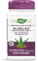 Natures Way AloeLax, 340 milligrams, 100 Vegatarian Capsules. Pack of 5 Bottles