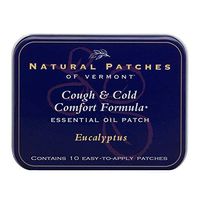 Natural Patches Of Vermont Eucalyptus Cough & Cold Comfort Essential Oil Body Patches, 10-Count Tins