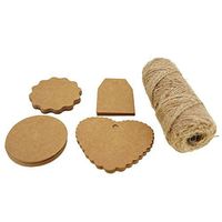 Kraft Paper Gift/Price Tags with Jute Twine for Gift Wrapping Packaging, Set of 48 (Mix)
