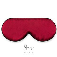 MorusStudio Mulberry Silk Sleep Mask, Super Soft, Organic, Breathable, Lightweight, No Pressure on Eyes, Adjustable Strap Fits for Any Sleep Position, Block 100% Lights (Red)