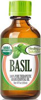 Organic Basil Essential Oil (100% Pure - USDA Certified Organic) Best Therapeutic Grade Essential Oil - 120ml