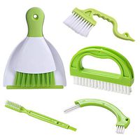 Hand-held Dustpans Grout Brush Groove Gap Cleaning Tools set, LeeLoon Household Cleaning Brushes for Table, Desk, Countertop, Key Board,Shower,Bathroom,Kitch,Door Window Track,Seams,Floor Lines,5 pack