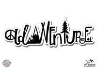 GT Graphics Adventure Nature Outdoor Mountains Hike - 5" Vinyl Sticker - for Car Laptop I-Pad - Waterproof Decal