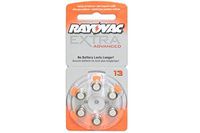 30 x Size 13 Rayovac Extra Advanced Hearing Aid Batteries
