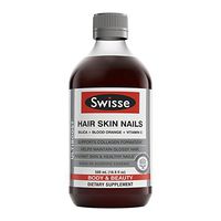 Swisse Hair Skin Nails Liquid Supplement | Premium Body & Beauty, Supports Collagen Production | High in Vitamin C & Silica | 16.9 fl. oz., 1 Bottle