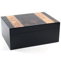 Presidential #2 Burl Inlay Cigar Humidor with Mirrior Finish 50Ct