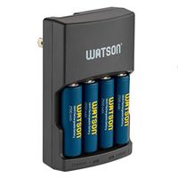 Watson Rapid Charger with 4 AA NiMH Rechargeable Batteries (2500mAh)