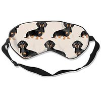 BLDBZQ Sleep Eye Mask Doxie Dachshund Weiner Dog Pet Dogs Silk Mask with Adjustable Head Strap Block Light Nap Blindfold