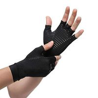 David Compression Arthritis Gloves - Guaranteed Highest Copper Content. Best Copper Infused Fit Glove for Women and Men. Carpal Tunnel, Computer Typing, and Everyday Support for Hands 1 Pair Black Medium
