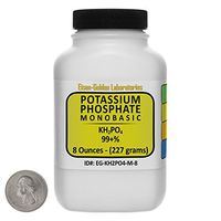 Potassium Phosphate Monobasic [KH2PO4] 99+% Fine Crystals 8 Oz in a Space-Saver Bottle USA