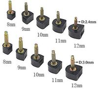 YEHAM 40 Pairs Women's High Heel Shoes Replacement Dowels Repair Tips Pin 5 Different Sizes 2 Different Pins Diamete