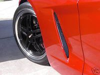 2005-2013 C6 Corvette Gloss Black Powdercoated Side Screen Kit 2pc