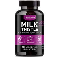 Milk Thistle 150 mg Capsules – [120 Count] Liver Cleanse Support Detox Vitamin – Extra Strength Silymarin Extract – Silybum Marianum – All Natural Immune Boost Detox Supplement – Non-GMO Made in USA
