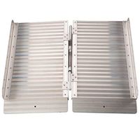 Lightweight Aluminum Wheelchair and Scooter Ramp – Durable, Foldable and Portable Design with Built-In Handle - 24 in. L x 28 in. W x 3 in. H