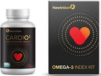 Newtrition Omega-3 Bundle: CARDIO3 + Omega-3 Index Test Kit - Omega-3 Burp-Less Once Daily Fish Oil Supplements (90 ct) & EPA and DHA Blood Levels Test - Easy at-Home Testing