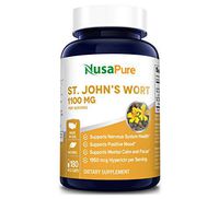 St. John's Wort 1100mg 180 Veggie Capsules (Non-GMO & Gluten Free) 1950mcg Hypericin Saint Johns Wort for Mood, Anxiety & Depression Support (550mg per Capsule)