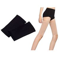 Preeyawadee Compression Slimming Thigh Leg Shaper Sleeve Varicose Veins Support Socks Fitness 1 Pair (Black)