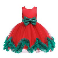 Driuankeji Girl Flower Dresses Kids Sleeveless Princess Tulle Pageant Dress Birthday Party Wedding Clothes Red