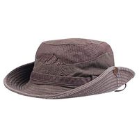 Meidexian888 Windproof Fishing Hats, Summer Nylon Wide Brim Sun Protection Hat Outdoor Mesh Fishing Cap (Coffee)