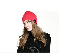 BALANSOHO Bluetooth Beanie Hat Wireless Musical Knit Cap Washable with Stereo Speakers & Mic Fit for Outdoor Sports, Awesome Christmas Tech Gifts for Women Men Teen Boys Girls (Red)