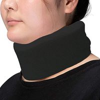 Medibot Soft Foam Cervical Collar Neck Support Brace for Sleeping Neck Pain (Black, M)