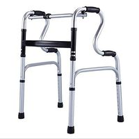 MYLW Multi-Function Folding Walker Lightweight Aluminum Walker Height Adjustable for Adults, Handicap, Elderly