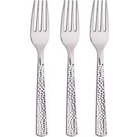 Club Pack of 288 Silver Hammered Forks 7.25"