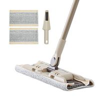 E.yliden Telescopic Microfiber Flat Mop 2 Washable Microfiber Mop Pads Lightweight Hardwood Floor Window Tile