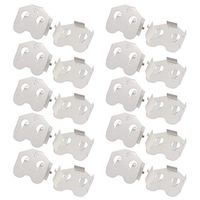 uxcell 20Pcs Silver Tone Metal CR2450 Lithium Button Coin Battery Plate