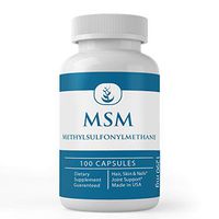 Methylsulfonylmethane (MSM), 100 Capsules, 1290 mg Serving, Lab Verified Purity with No Fillers & No Additives, Non-GMO, Easy to Take Caps, Made in The USA, Satisfaction Guaranteed