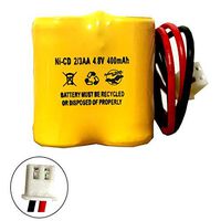 4.8v 400mAh Battery Exit Sign Emergency Light NiCd Ni-Cd NiCad MK Power MH29673 BST Battery D-2/3AA400MAH Lithonia BL93NC484 Nickel Cadmium