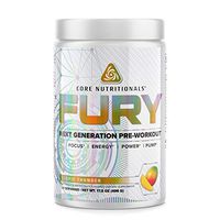 Core Nutritionals Fury Platinum Next Gen Pre Workout 20 Fully Dosed Servings (Tropic Thunder)